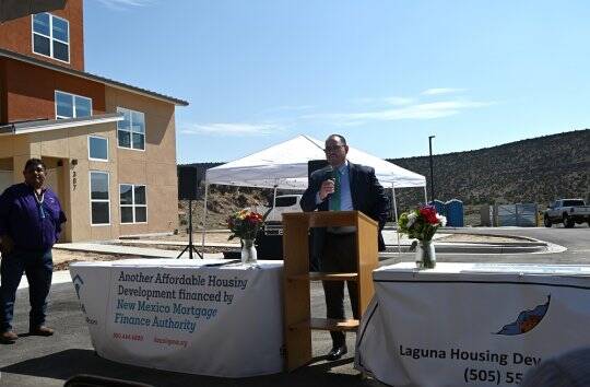 MFA Director of Housing Development George Maestas expressed the importance of partnerships while speaking at the grand opening.