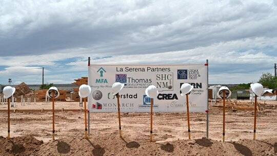 The Supportive Housing Coalition of New Mexico and Thomas Development Co. held a groundbreaking for La Serena Apartments.