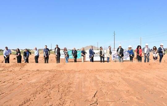 Housing New Mexico representatives joined partners for the Peachtree Canyon Apartments groundbreaking  in Las Cruces Oct. 10.