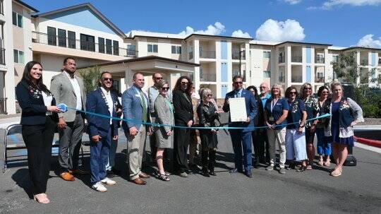 Housing New Mexico representatives attended the Pedrena Apartments ribbon-cutting in Las Cruces. Photo: Housing New Mexico