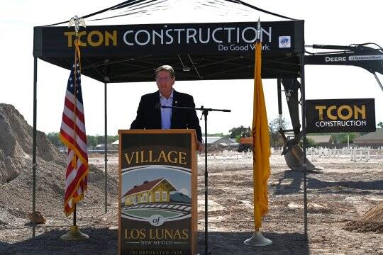 Housing New Mexico Chief Lending Officer Jeff Payne provided remarks at the ceremony.