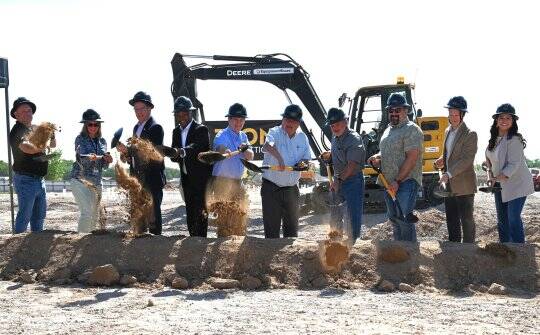 Housing New Mexico Chief Lending Officer Jeff Payne (third from left) participated in the groundbreaking ceremony for Plaza Luna