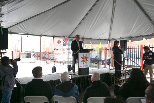 Housing New Mexico representatives attended the grand opening of Somos Apartments in Albuquerque on Sept. 29, 2026.