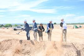 Housing New Mexico’s George Maestas (second from right) took part in the Cresta Ranch groundbreaking.