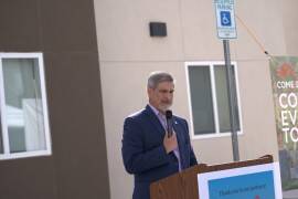 Housing New Mexico Executive Director/CEO Isidoro Hernandez spoke at Veranda Housing Community’s grand reopening.