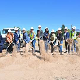 Housing New Mexico, Sol Housing, and others at the Farolito Senior Community groundbreaking ceremony.