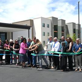 Housing New Mexico representatives attended the ribbon-cutting for Peachtree Canyon Apartments Phase I in Las Cruces on May 21