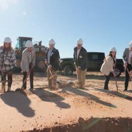 Housing New Mexico representatives celebrated the groundbreaking of Sandoval Flats in Rio Rancho on Feb. 5, 2025