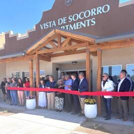 Housing New Mexico representatives attended the grand opening ceremony for Vista de Socorro Apartments Thursday, May 22